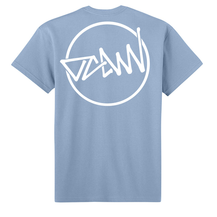 OCDW Shuji Script Circle T-Shirt - T-Shirt - Stonewash Denim - OC Designworks