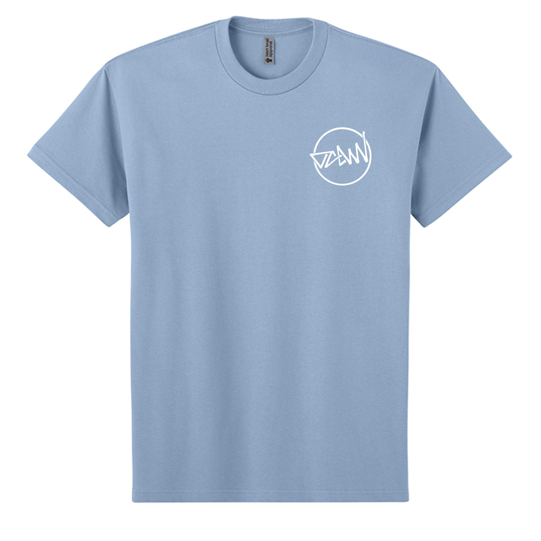 OCDW Shuji Script Circle T-Shirt - T-Shirt - Stonewash Denim - OC Designworks