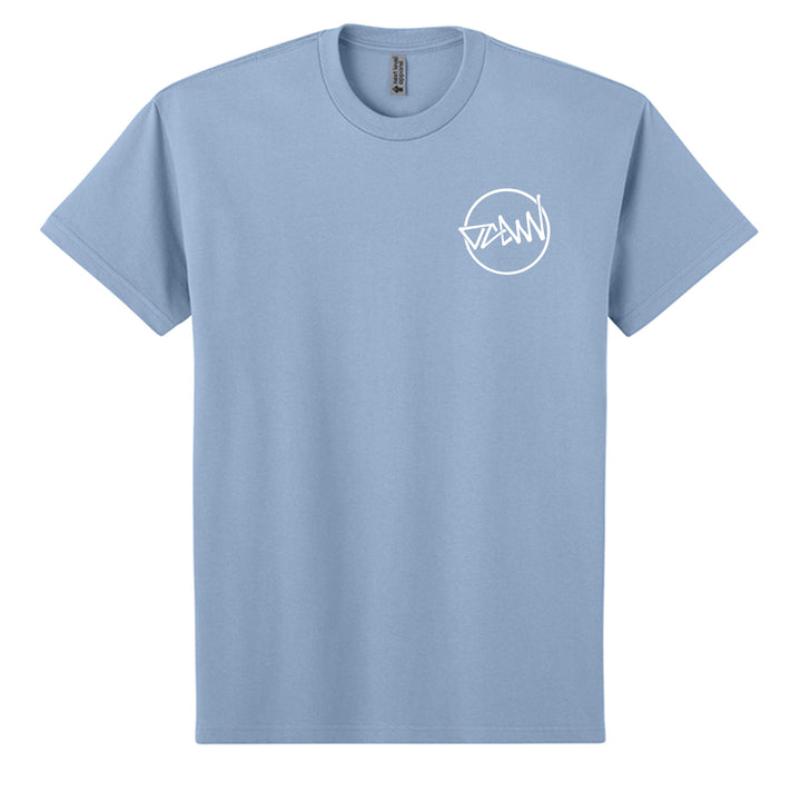 OCDW Shuji Script Circle T-Shirt - T-Shirt - Stonewash Denim - OC Designworks