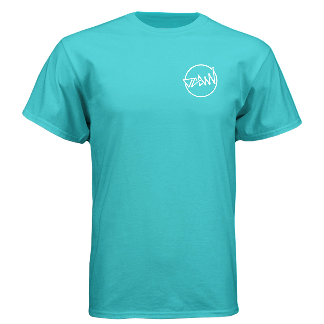 OCDW Shuji Script Circle Tri T-Shirt - T-Shirt - Tahiti Blue - OC Designworks