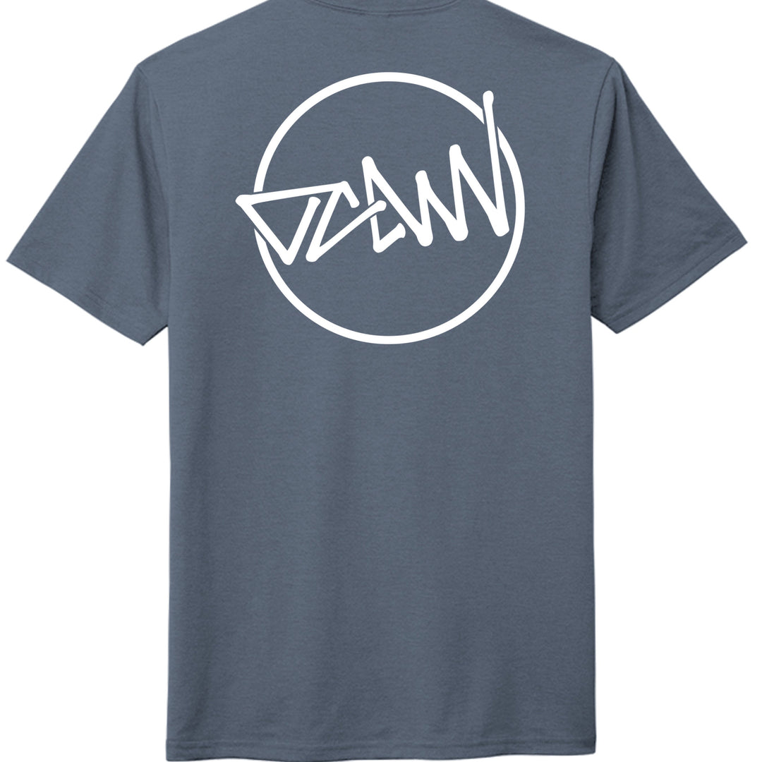 OCDW Shuji Script Circle Tri T-Shirt - Navy Frost - OC Designworks