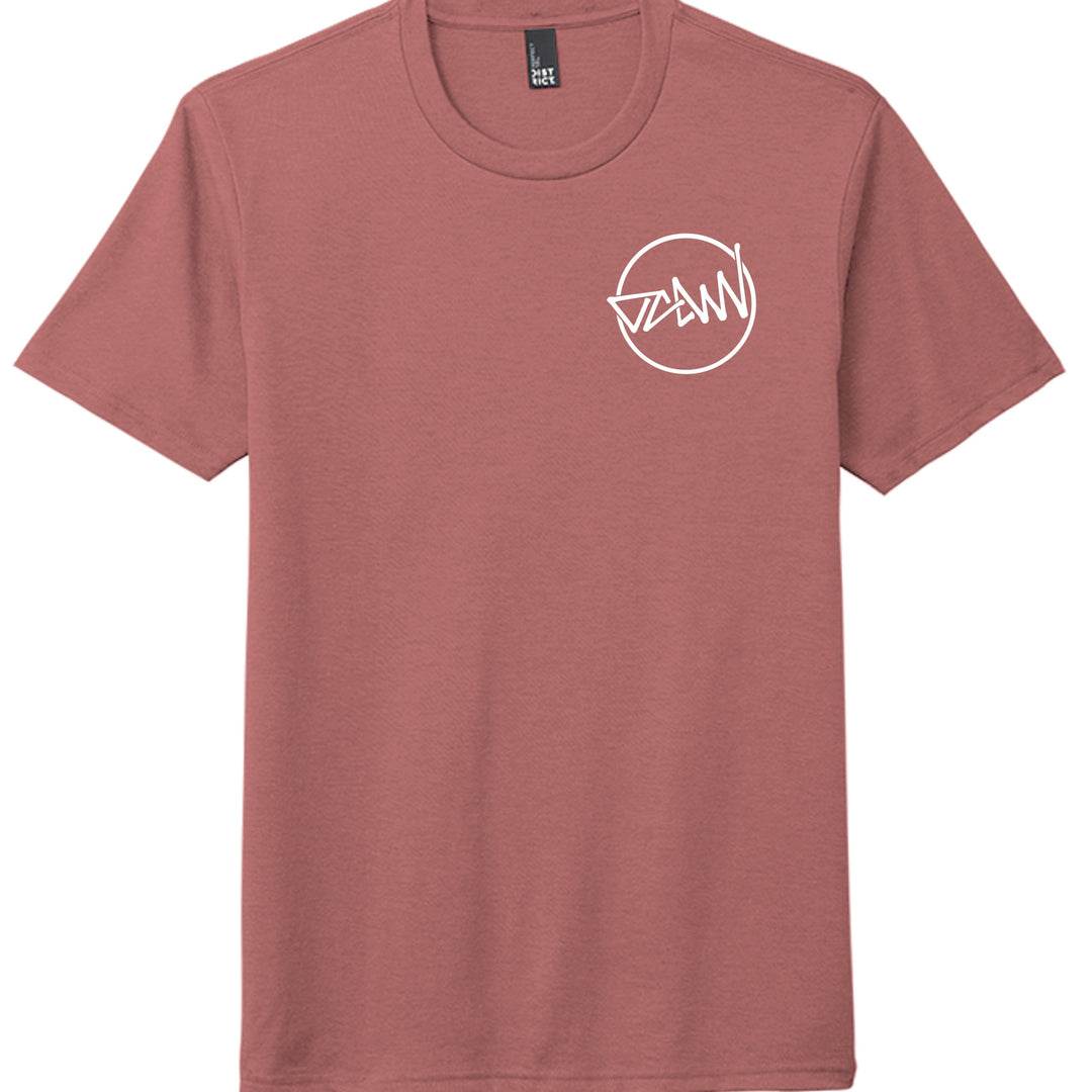 OCDW Shuji Script Circle Tri T-Shirt - Blush Frost - OC Designworks