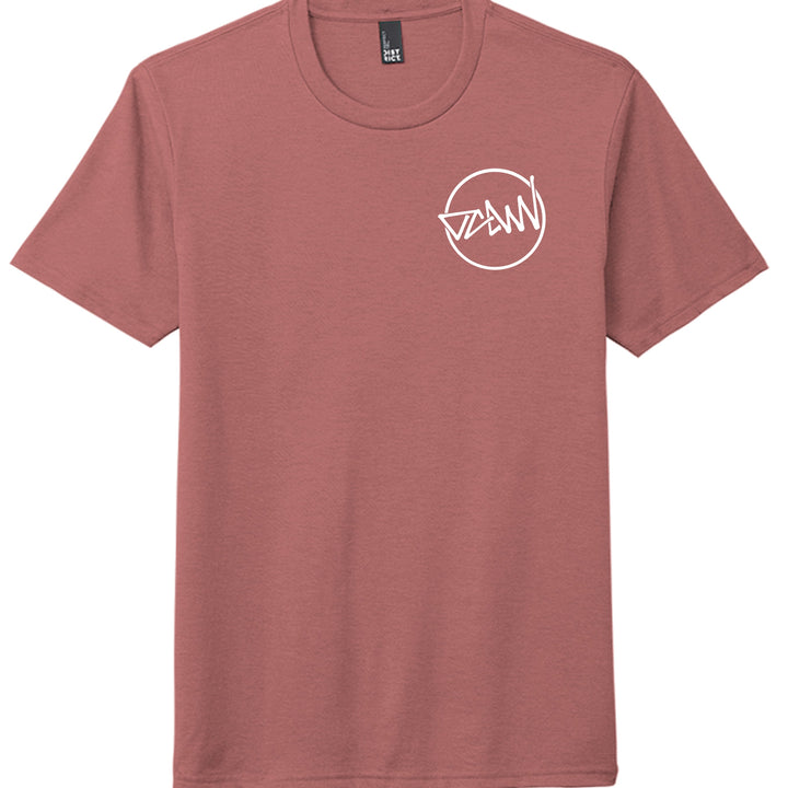 OCDW Shuji Script Circle Tri T-Shirt - Blush Frost - OC Designworks