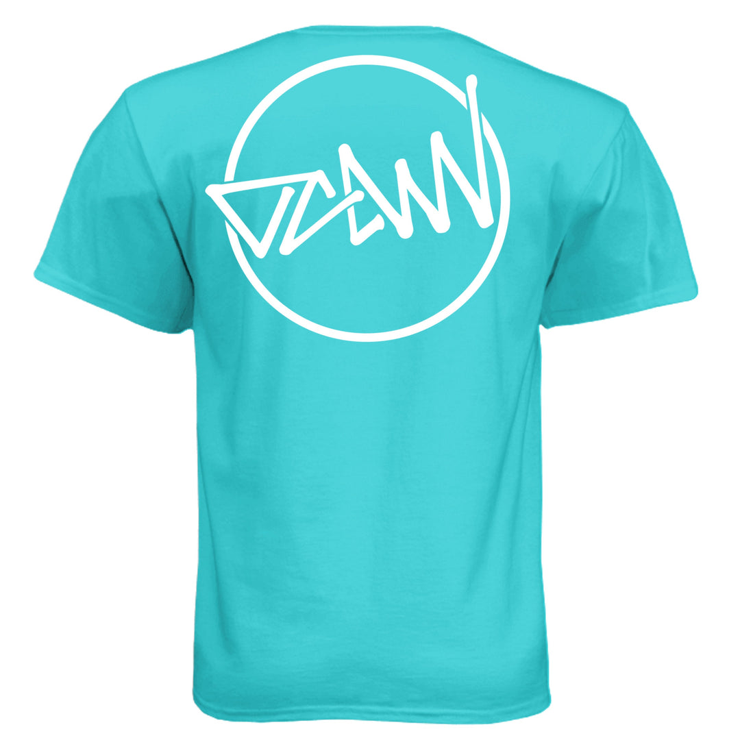 OCDW Shuji Script Circle Tri T-Shirt - T-Shirt - Tahiti Blue - OC Designworks