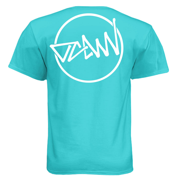 OCDW Shuji Script Circle Tri T-Shirt - T-Shirt - Tahiti Blue - OC Designworks