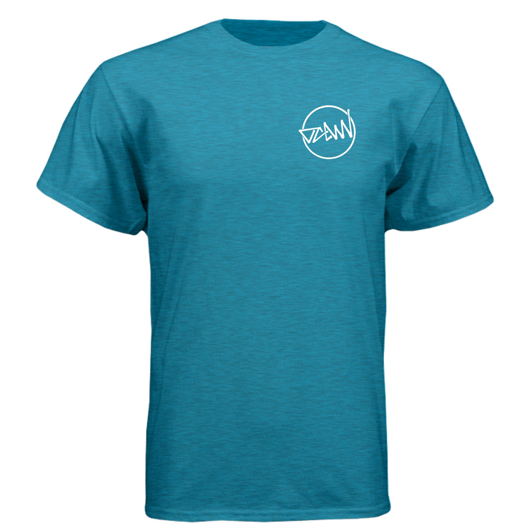 OCDW Shuji Script Circle Tri T-Shirt - T-Shirt - VINTAGE TURQ - OC Designworks