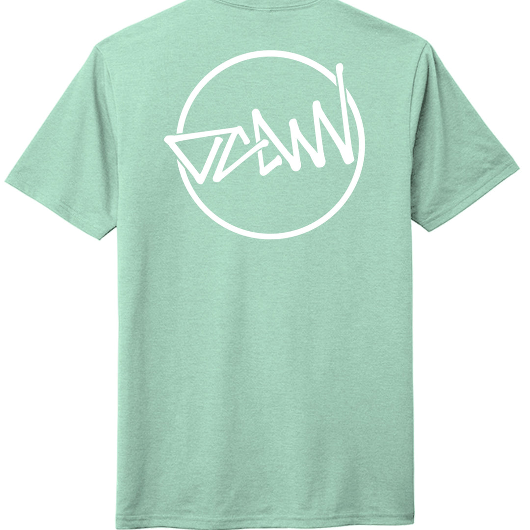 OCDW Shuji Script Circle Tri T-Shirt - Sea Mist - OC Designworks