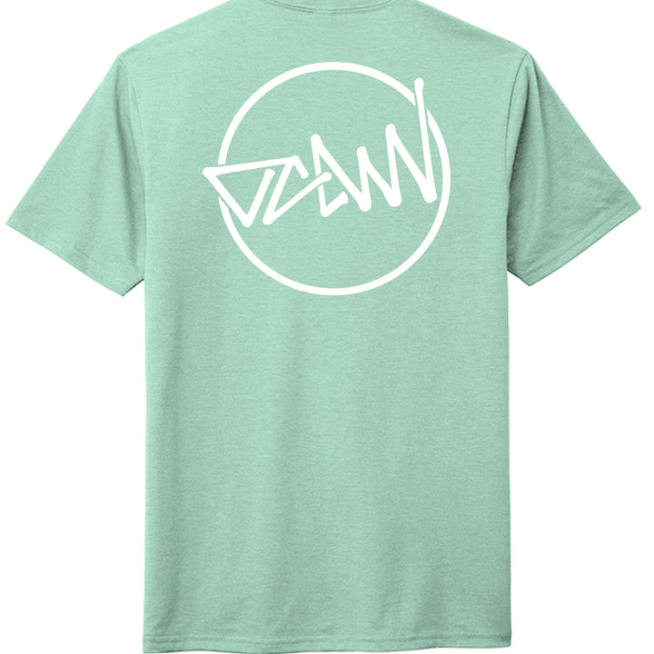 OCDW Shuji Script Circle Tri T-Shirt - Sea Mist - OC Designworks