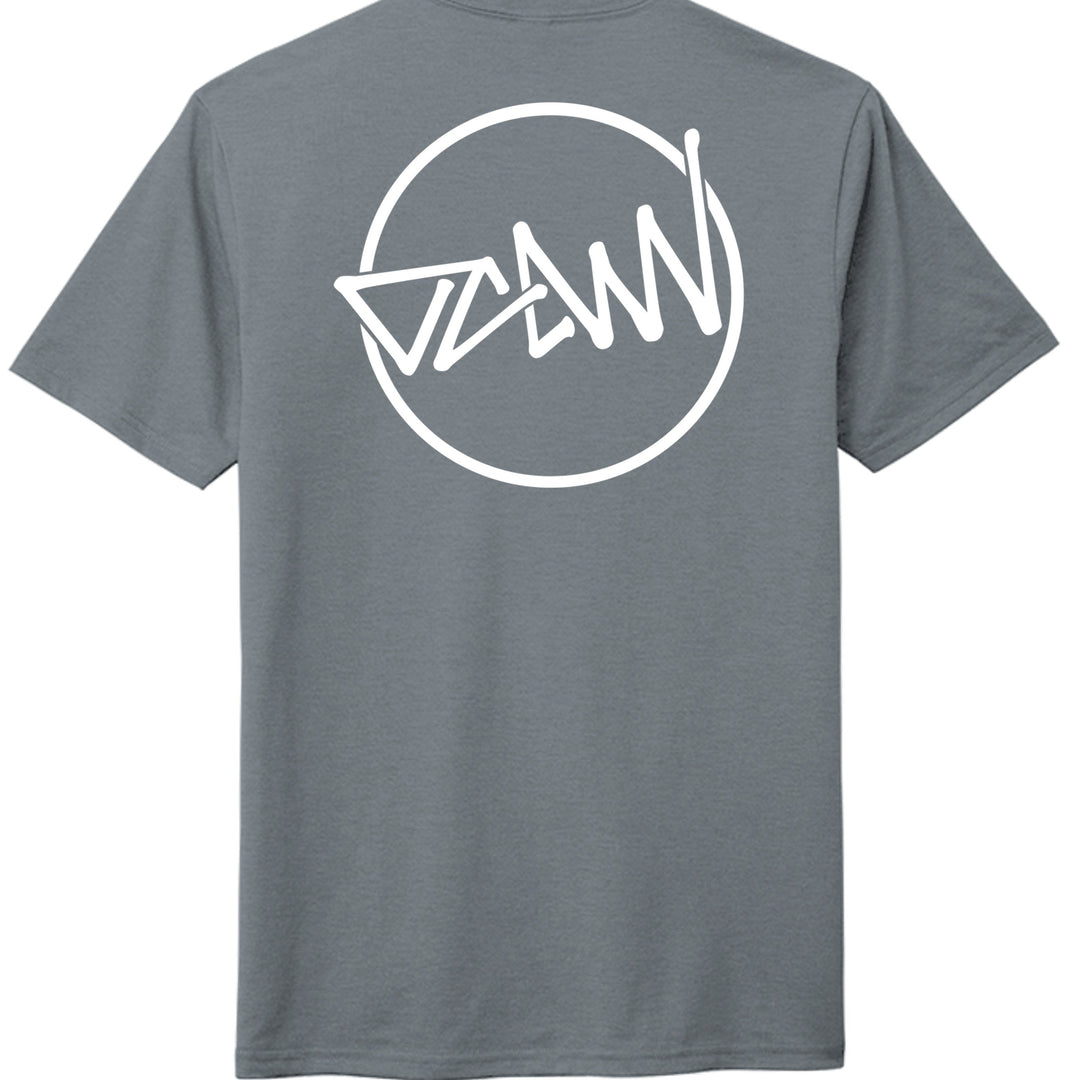 OCDW Shuji Script Circle Tri T-Shirt - Flint Blue Heather - OC Designworks
