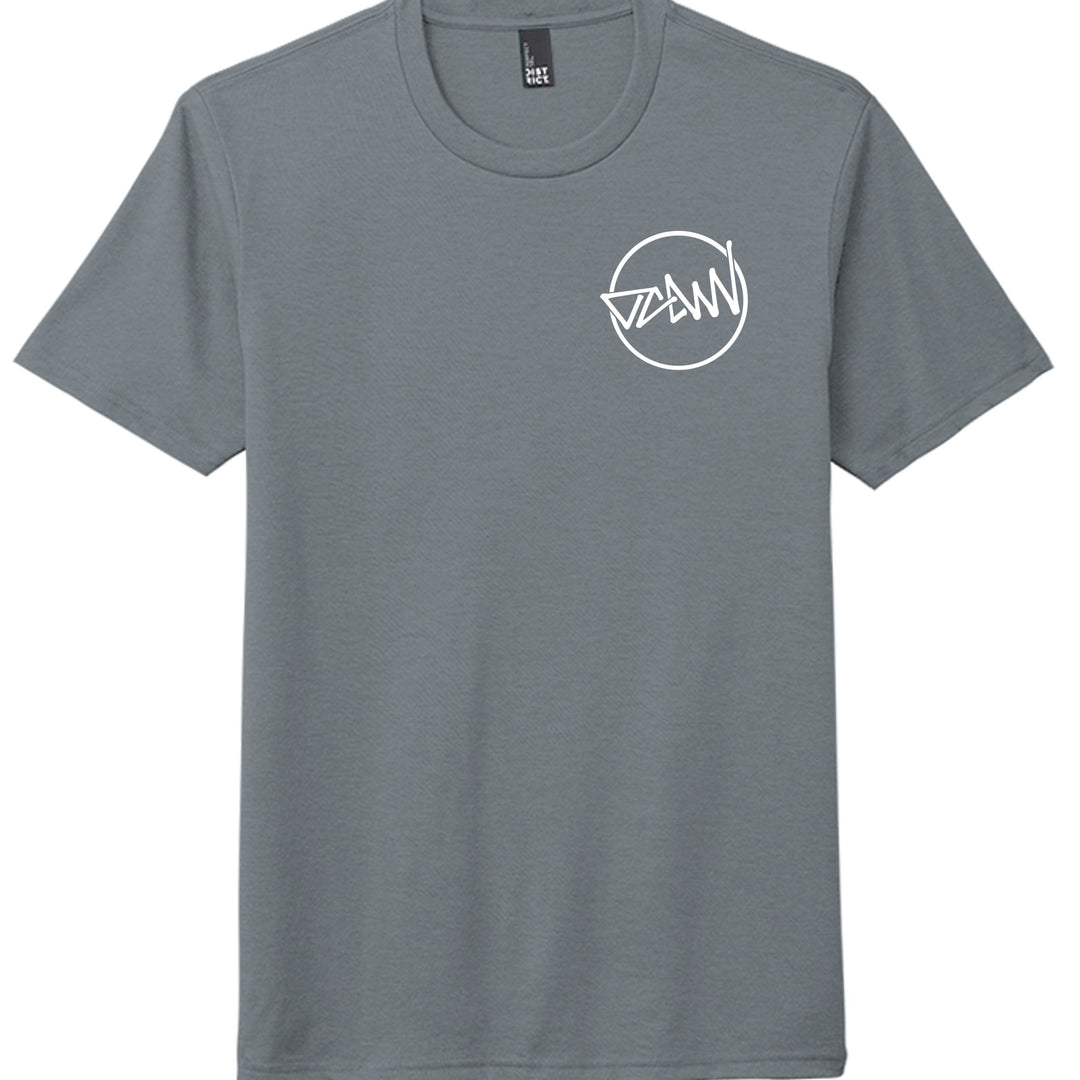 OCDW Shuji Script Circle Tri T-Shirt - Flint Blue Heather - OC Designworks