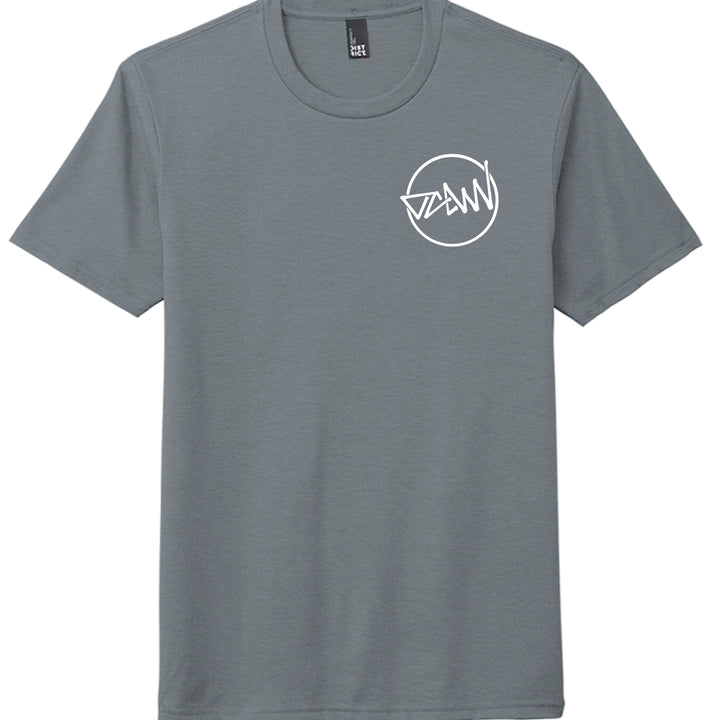 OCDW Shuji Script Circle Tri T-Shirt - Flint Blue Heather - OC Designworks