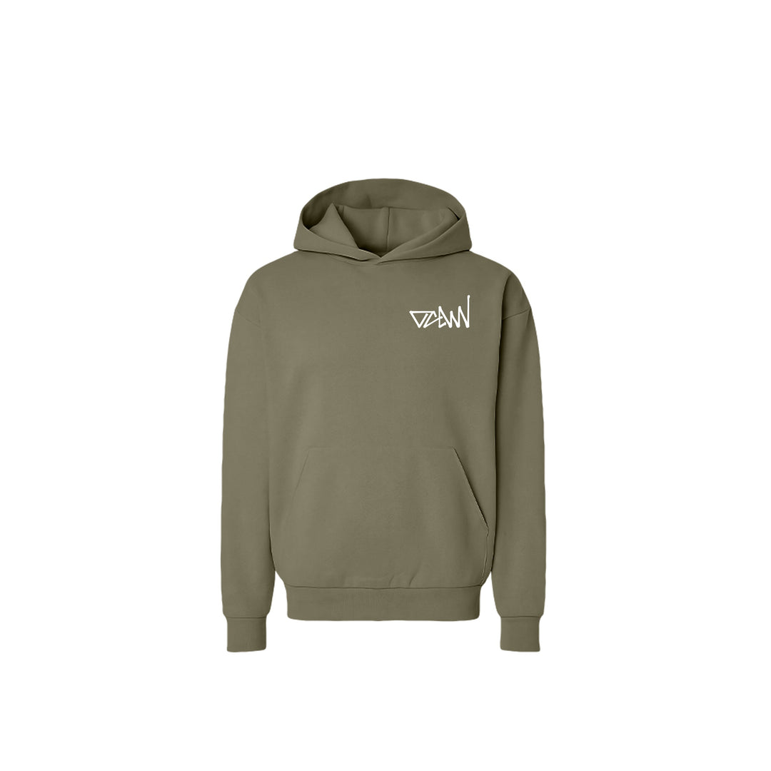 OCDW Shuji Script Hoodie (Heavyweight) - Hoodie - Olive - OC Designworks