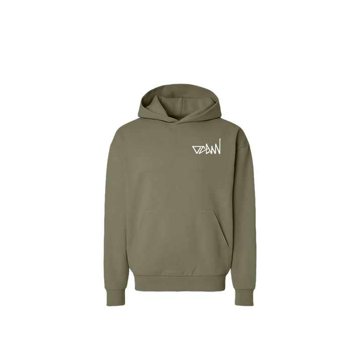 OCDW Shuji Script Hoodie (Heavyweight) - Hoodie - Olive - OC Designworks