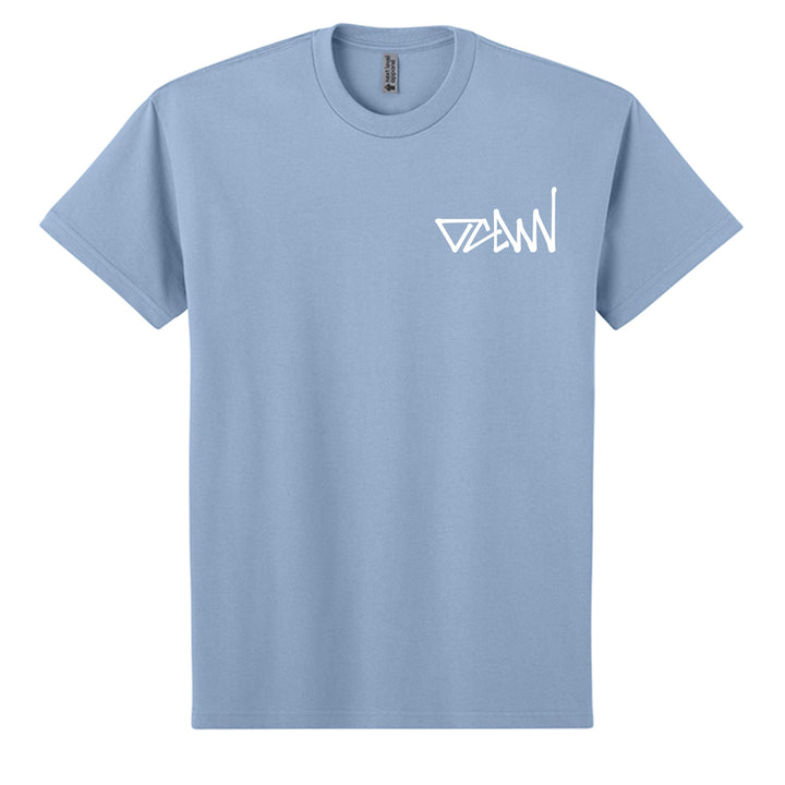 OCDW Shuji Script T-Shirt - T-Shirt - Stonewash Denim - OC Designworks