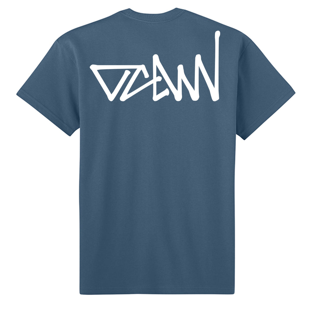 OCDW Shuji Script T-Shirt - T-Shirt - Blue Jean - OC Designworks