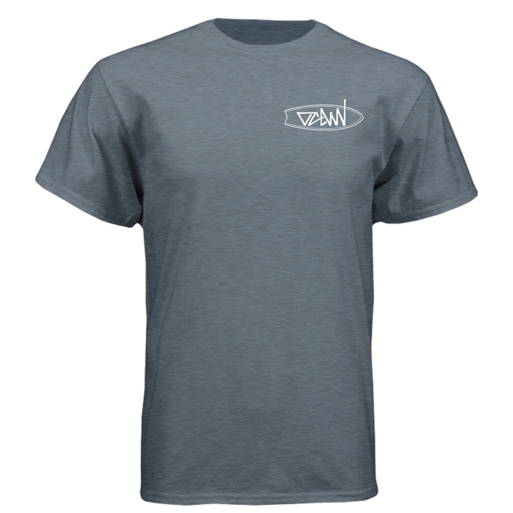 OCDW Surfboard T-Shirt - T-Shirt - Heather Slate Blue - OC Designworks