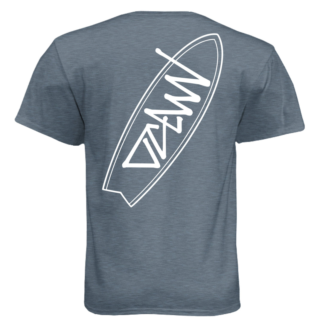 OCDW Surfboard T-Shirt - T-Shirt - Heather Slate Blue - OC Designworks