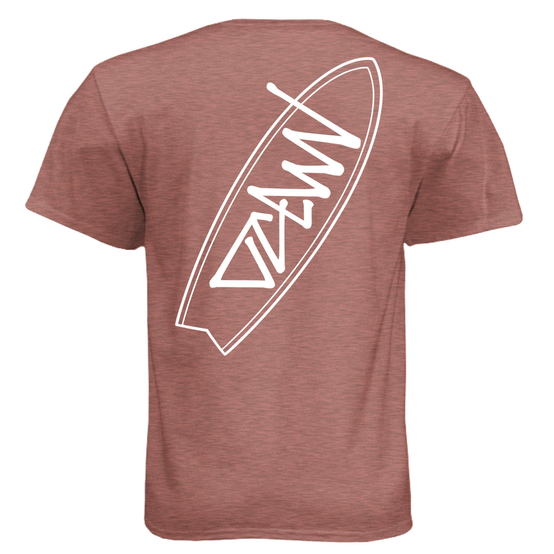 OCDW Surfboard T-Shirt - T-Shirt - Heather Mauve - OC Designworks