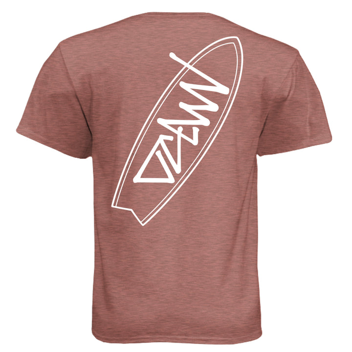 OCDW Surfboard T-Shirt - T-Shirt - Heather Mauve - OC Designworks
