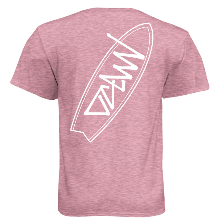 OCDW Surfboard T-Shirt - T-Shirt - Heather Light Pink - OC Designworks