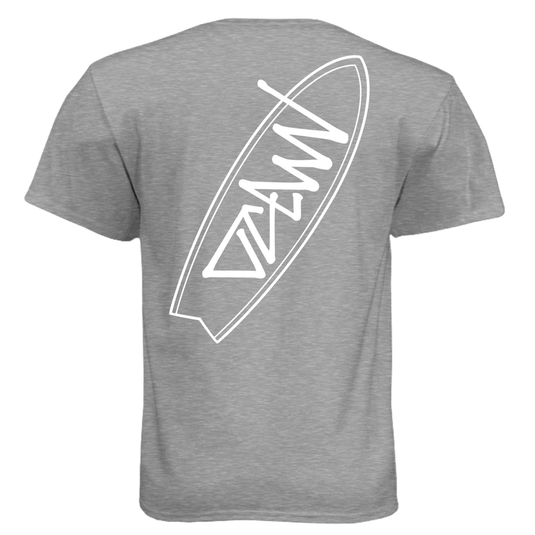 OCDW Surfboard T-Shirt - T-Shirt - Dark Heather Grey (60/40) - OC Designworks