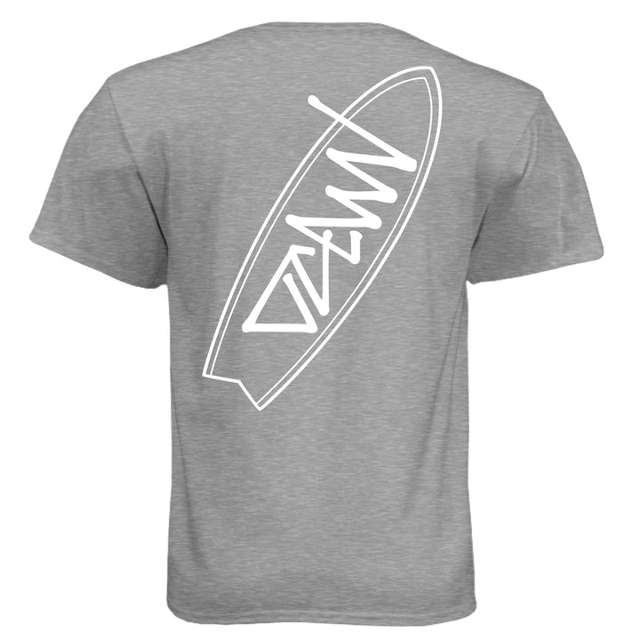 OCDW Surfboard T-Shirt - T-Shirt - Dark Heather Grey (60/40) - OC Designworks