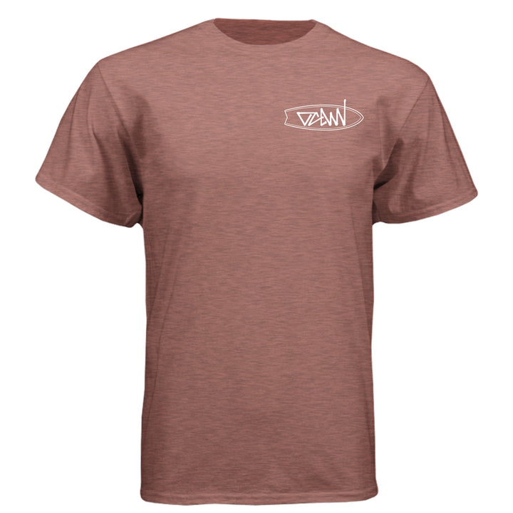 OCDW Surfboard T-Shirt - T-Shirt - Heather Mauve - OC Designworks
