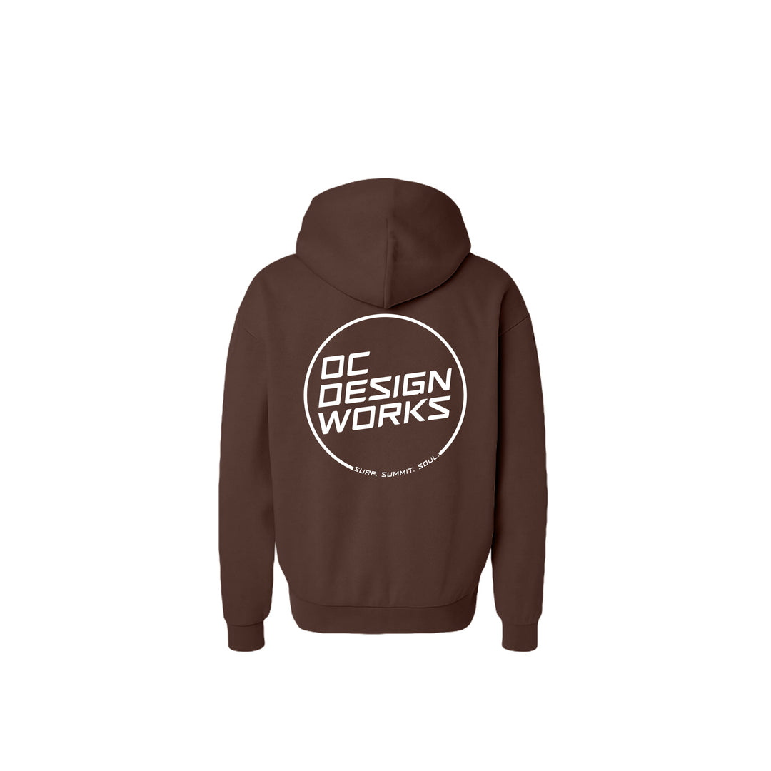 OCDW White Line Hoodie (Heavyweight) - Hoodie - Brown - OC Designworks