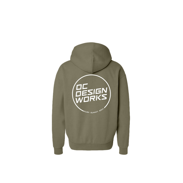 OCDW White Line Hoodie (Heavyweight) - Hoodie - Olive - OC Designworks