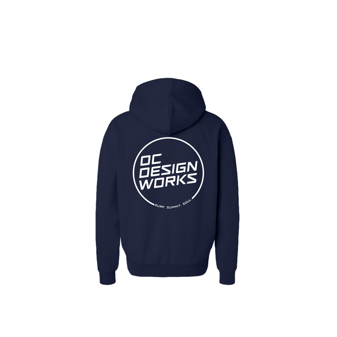 OCDW White Line Hoodie (Heavyweight) - Hoodie - Classic Navy - OC Designworks
