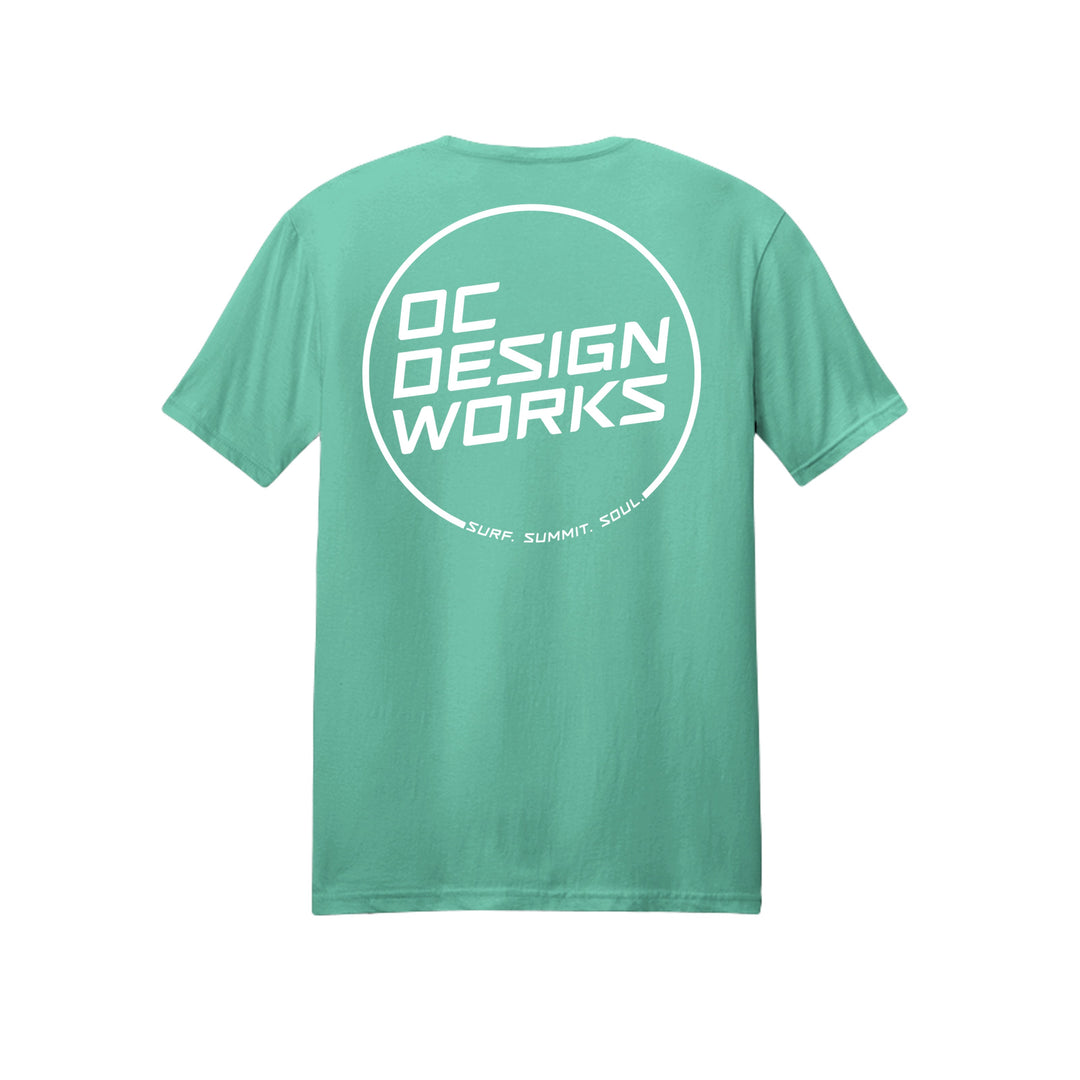OCDW White Line T-Shirt (Lightweight) - T-Shirt - Heather Celadon - OC Designworks