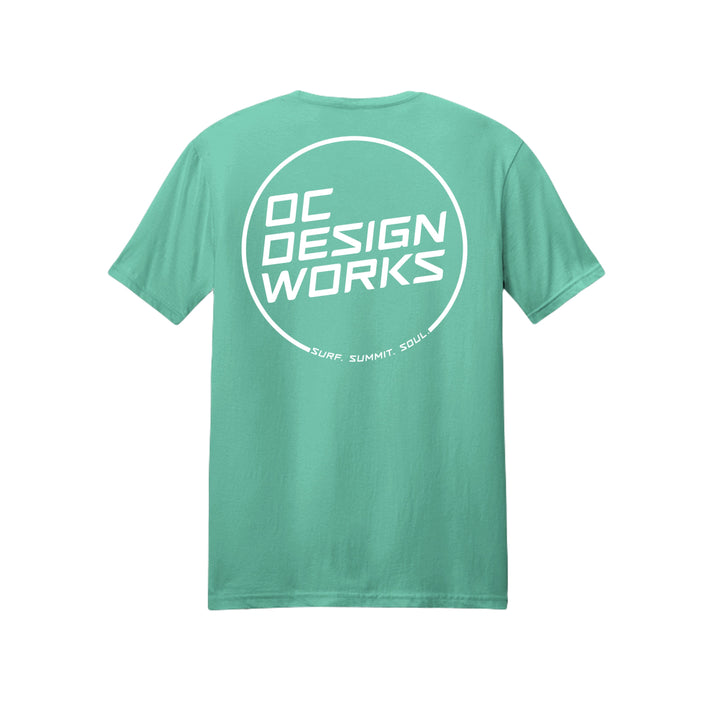 OCDW White Line T-Shirt (Lightweight) - T-Shirt - Heather Celadon - OC Designworks