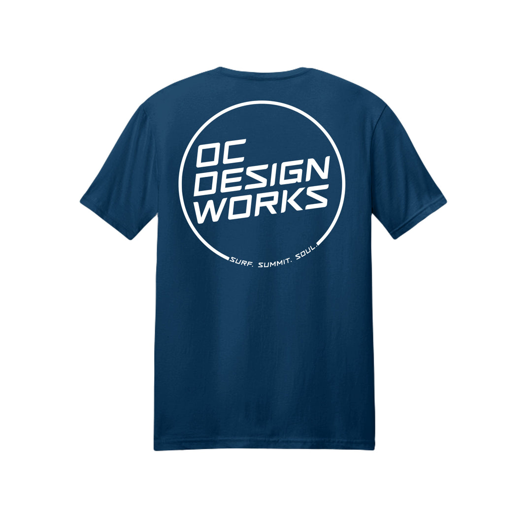 OCDW White Line T-Shirt (Lightweight) - T-Shirt - Heather Navy - OC Designworks