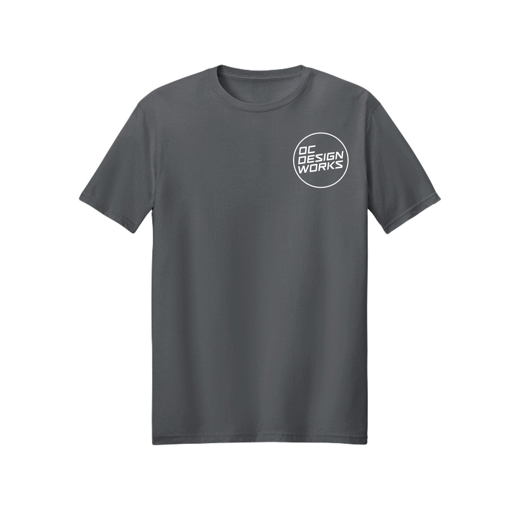 OCDW White Line T-Shirt (Lightweight) - T-Shirt - Heather Asphalt - OC Designworks