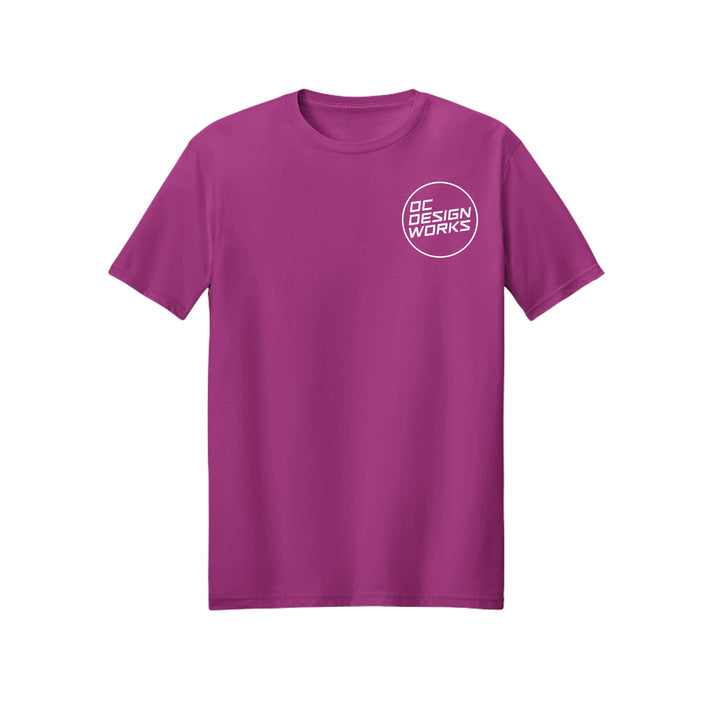 OCDW White Line T-Shirt (Lightweight) - T-Shirt - Heather Super Pink - OC Designworks
