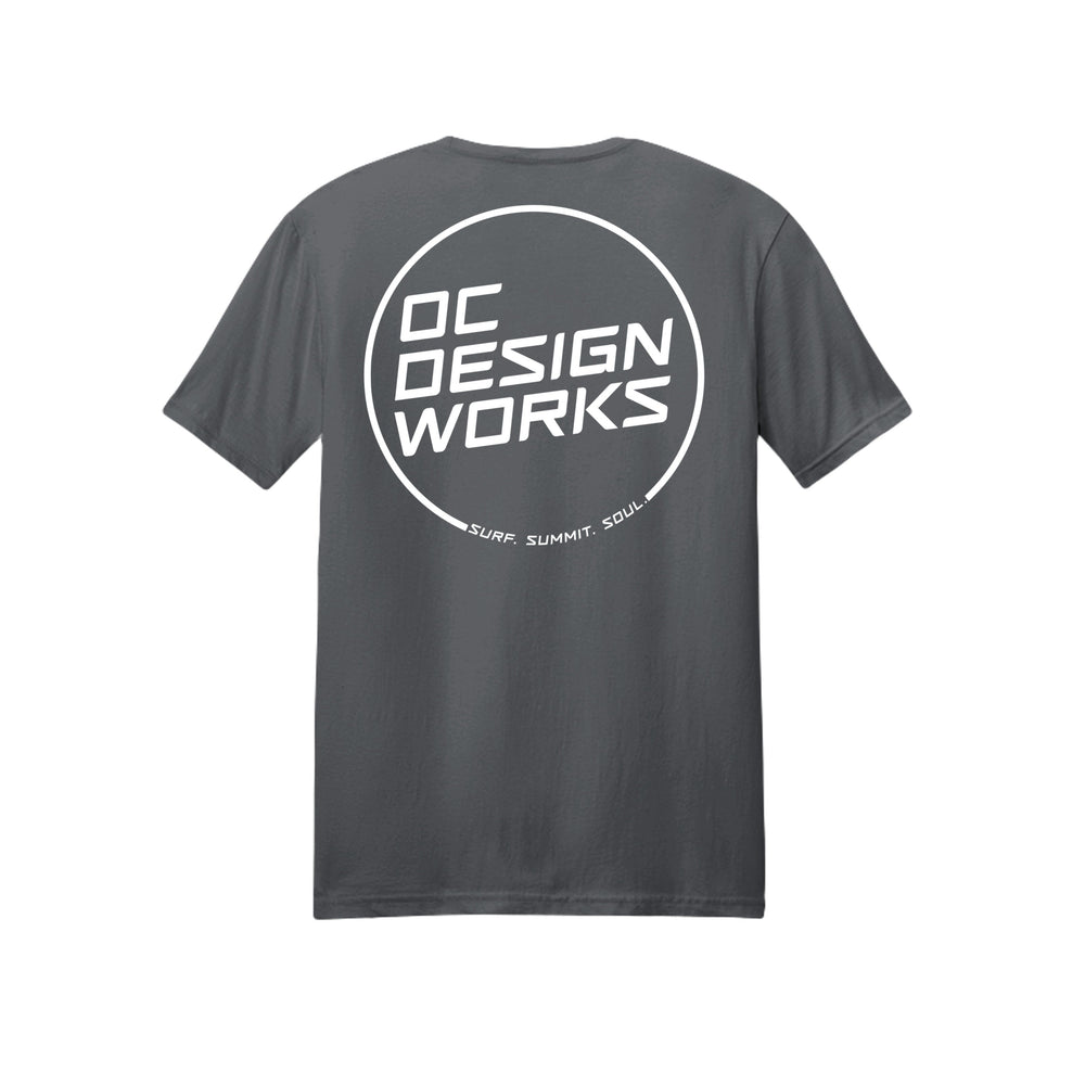 OCDW White Line T-Shirt (Lightweight) - T-Shirt - Heather Asphalt - OC Designworks