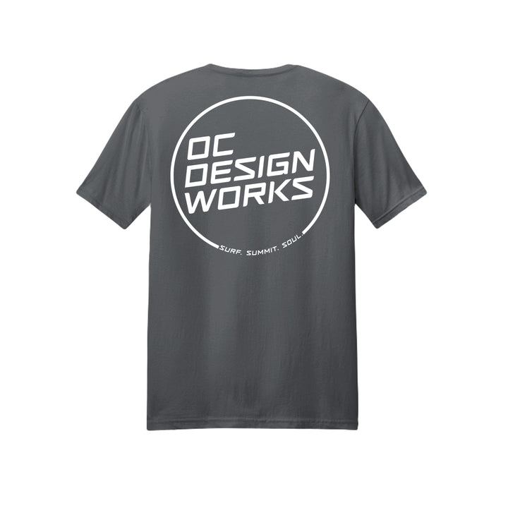 OCDW White Line T-Shirt (Lightweight) - T-Shirt - Heather Asphalt - OC Designworks