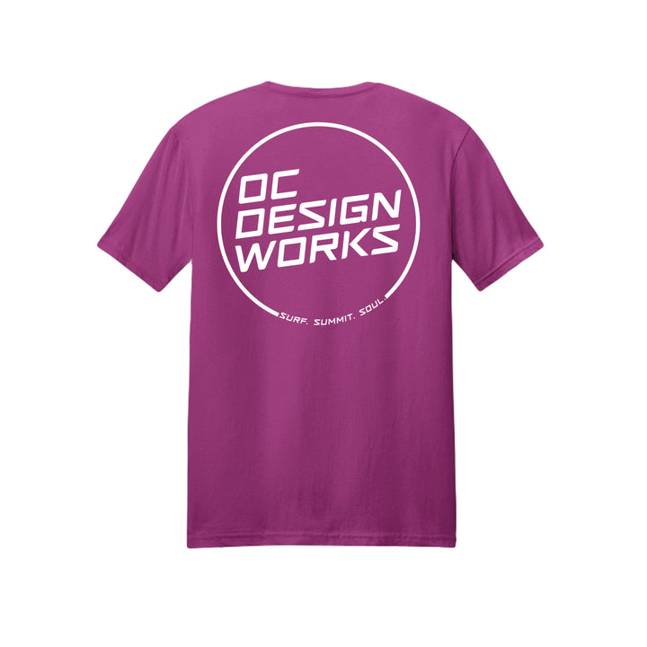 OCDW White Line T-Shirt (Lightweight) - T-Shirt - Heather Super Pink - OC Designworks