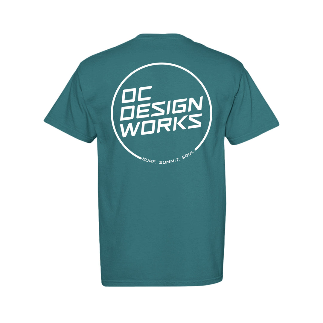 OCDW White Line T-Shirt (Midweight) - T-Shirt - EMERALD - OC Designworks