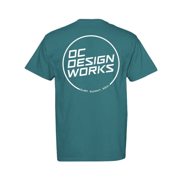 OCDW White Line T-Shirt (Midweight) - T-Shirt - EMERALD - OC Designworks
