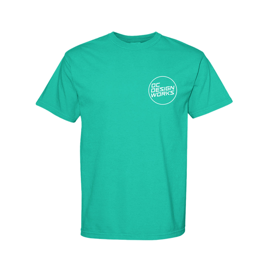 OCDW White Line T-Shirt (Midweight) - T-Shirt - Island Green - OC Designworks