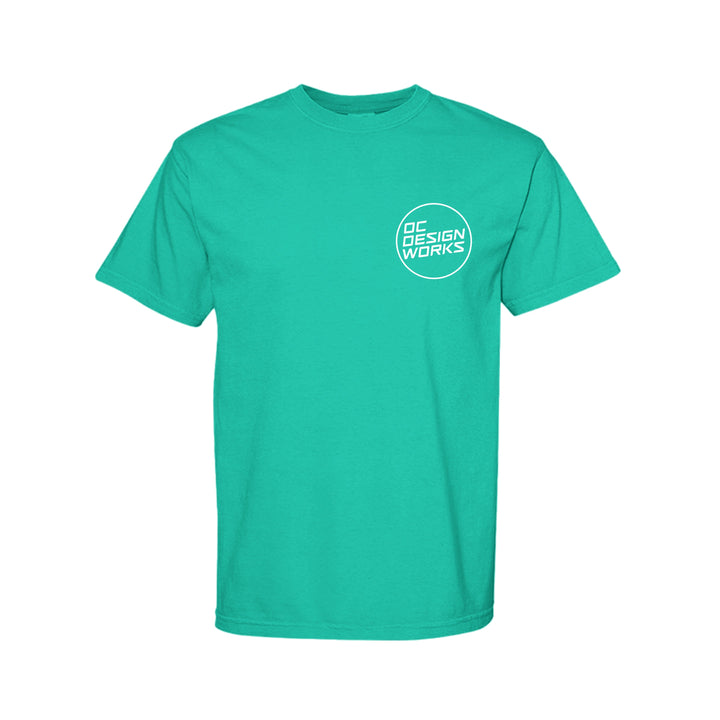 OCDW White Line T-Shirt (Midweight) - T-Shirt - Island Green - OC Designworks