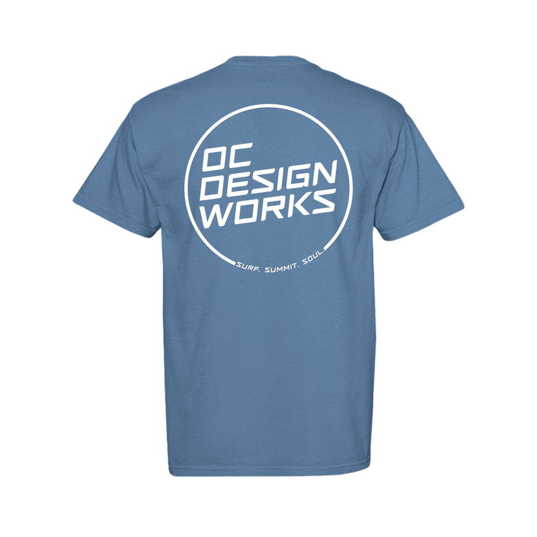OCDW White Line T-Shirt (Midweight) - T-Shirt - WASHED DENIM - OC Designworks