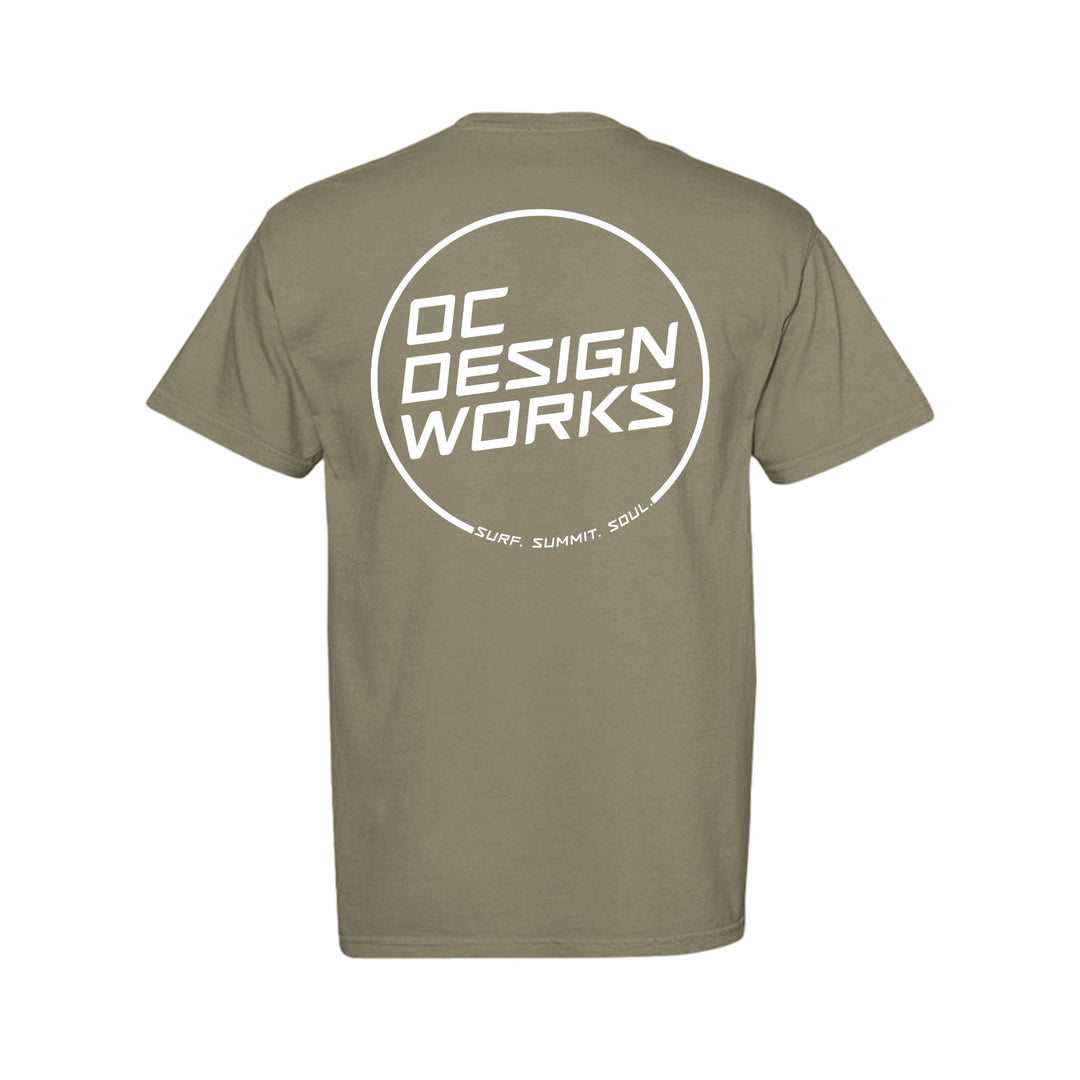 OCDW White Line T-Shirt (Midweight) - T-Shirt - SANDSTONE - OC Designworks
