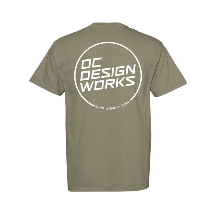OCDW White Line T-Shirt (Midweight) - T-Shirt - SANDSTONE - OC Designworks