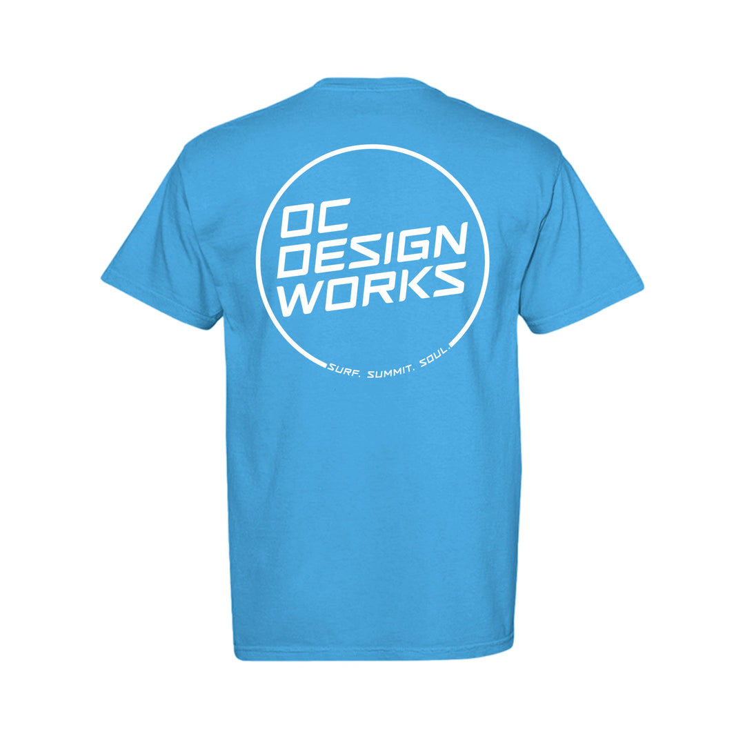 OCDW White Line T-Shirt (Midweight) - T-Shirt - Island Green - OC Designworks