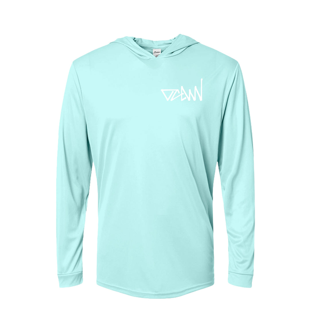 OCDW White Shuji LS Hooded Jersey - Jersey - Aqua Blue - OC Designworks