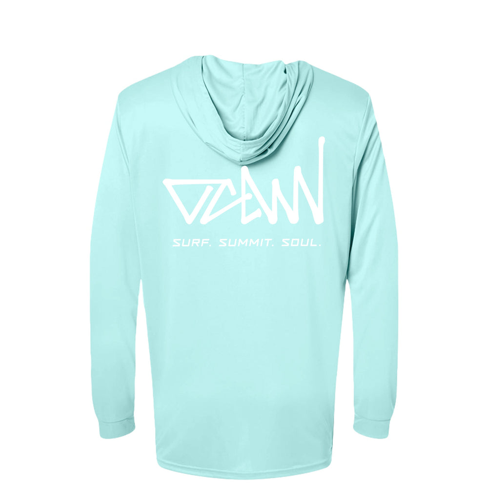 OCDW White Shuji LS Hooded Jersey - Jersey - Aqua Blue - OC Designworks
