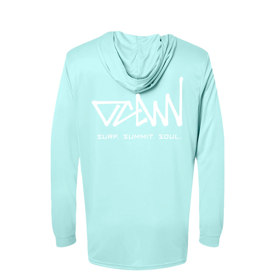 OCDW White Shuji LS Hooded Jersey - Jersey - Aqua Blue - OC Designworks