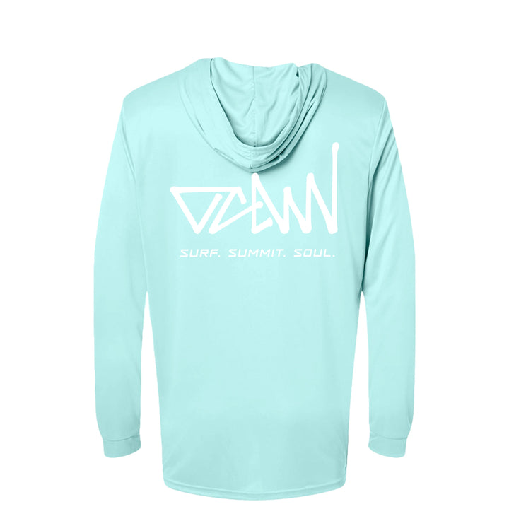 OCDW White Shuji LS Hooded Jersey - Jersey - Aqua Blue - OC Designworks